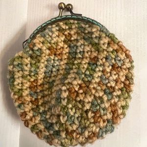 Handcrafted crocheted coin purse, extra large